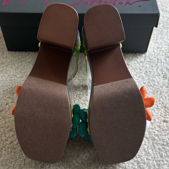 Betsy Johnson Kinslee Platform Sandals - Green Multi - Size 7.5 - NEW - Picture 13 of 15
